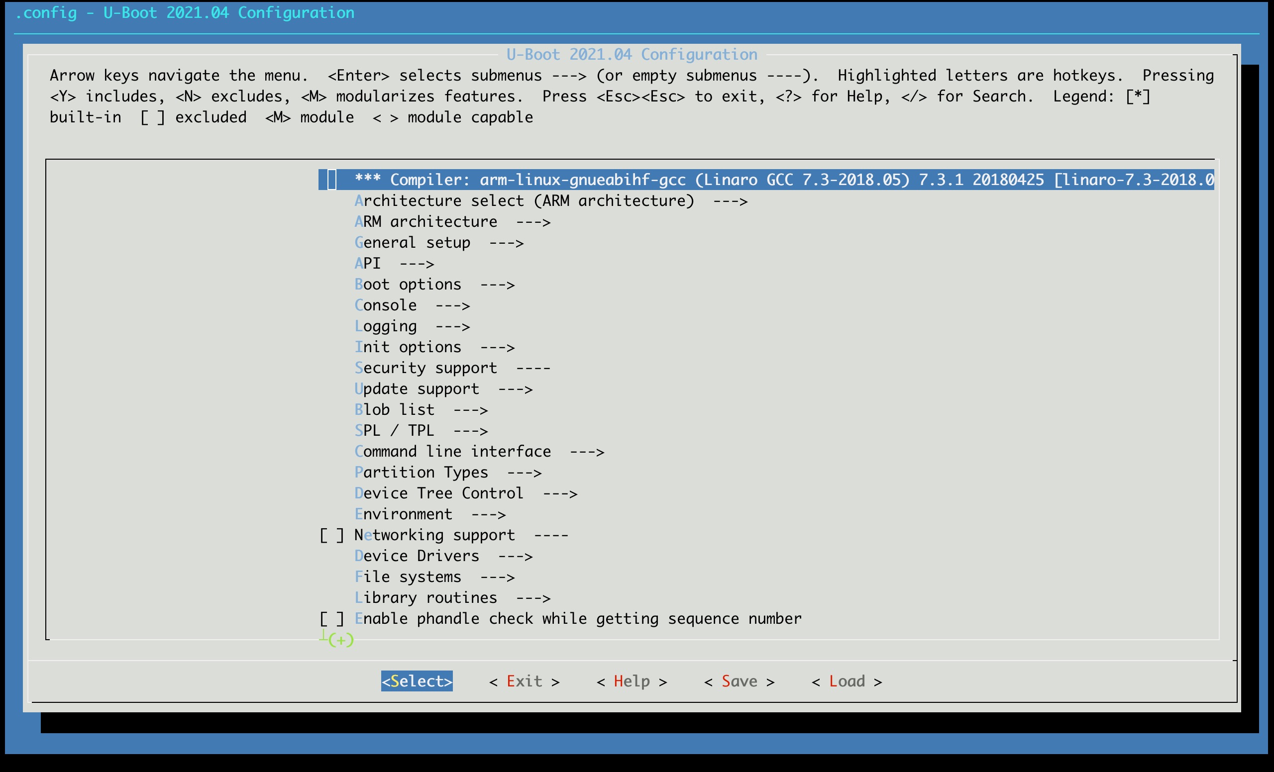 Uboot-menuconfig