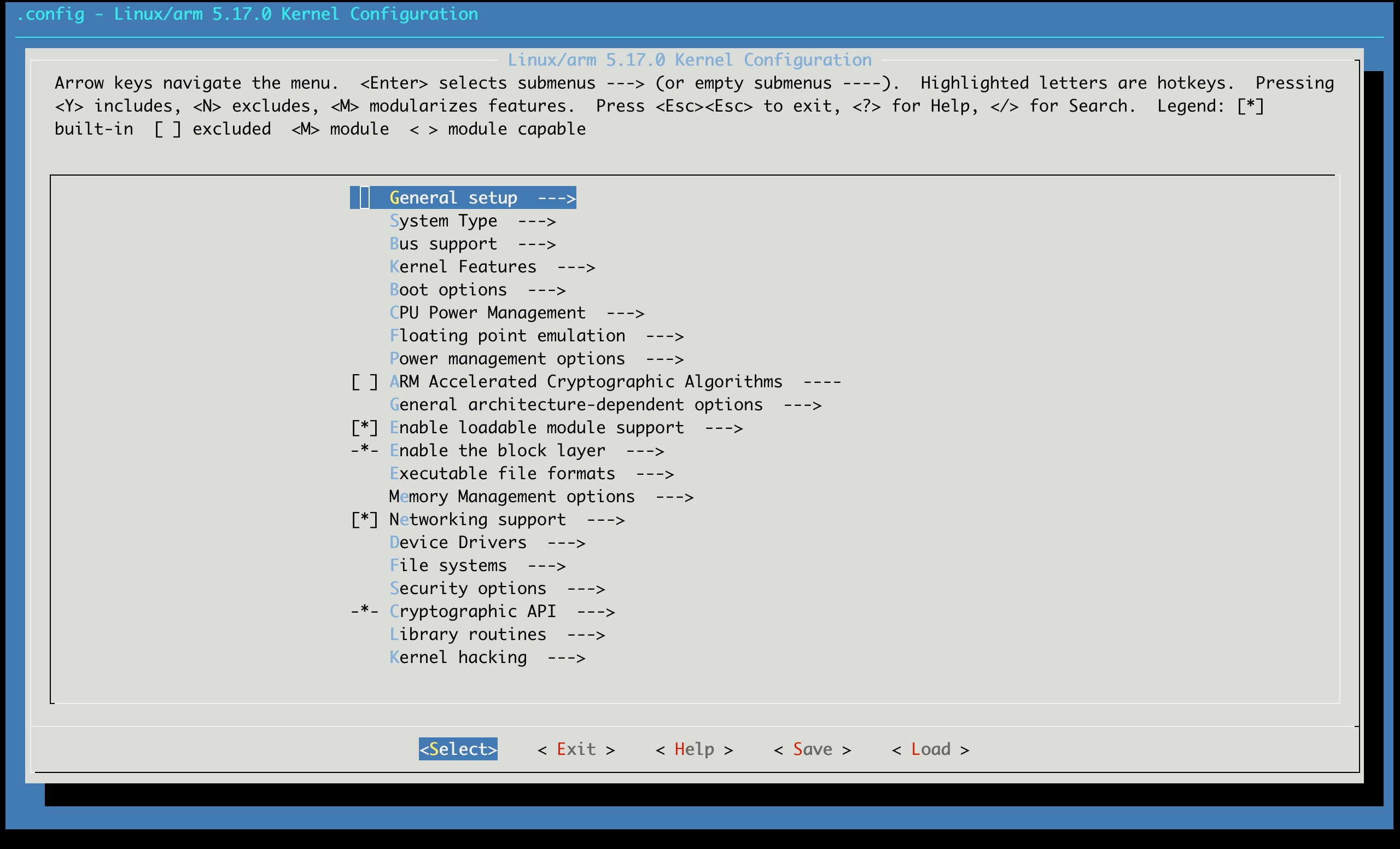 linux-menuconfig